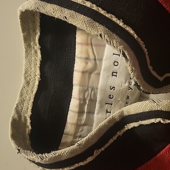 Charles Nolan Red Off White And Black Jacket/Blazer with Snap.buttons Size 12 - Picture 7 of 9